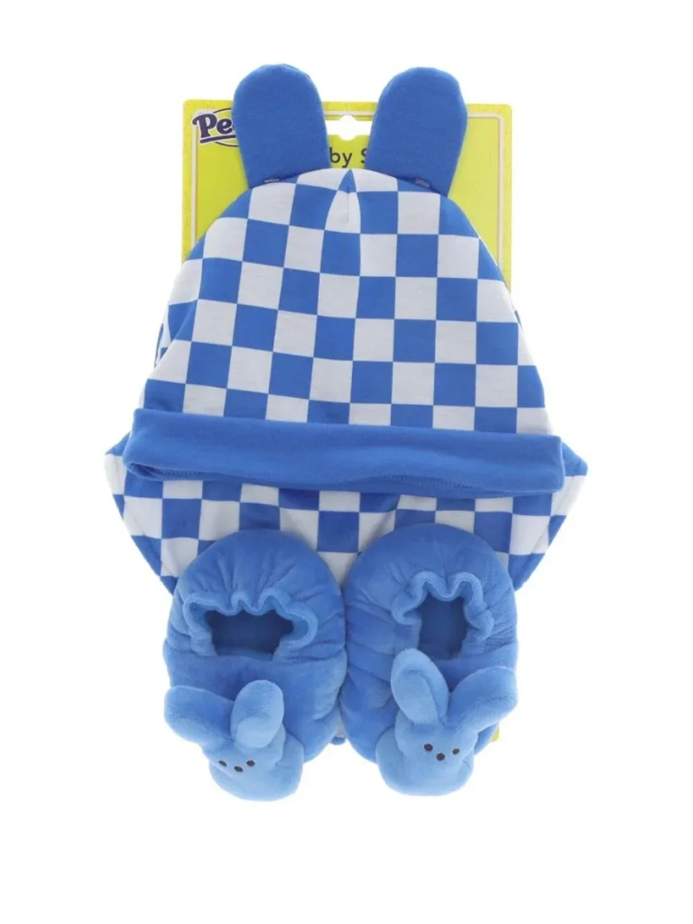 Peeps Easter Bunny 3-Piece Baby Boy Infant Checkered Blue Easter Gift Set